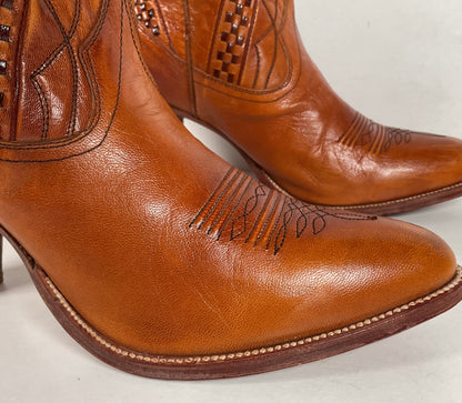 Vintage Dan Post Cowgirl Boots | Spanish Collection | Stacked Heel | Women’s 7.5