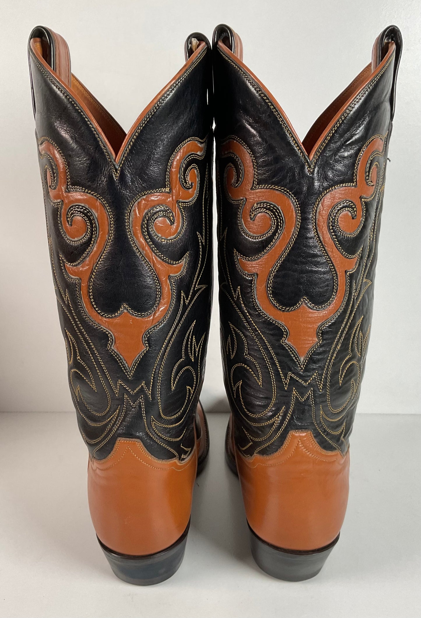 Vintage 60s Tony Lama Longhorn Cowboy Boots Men’s 8.5 | Women’s 10 Gold Label