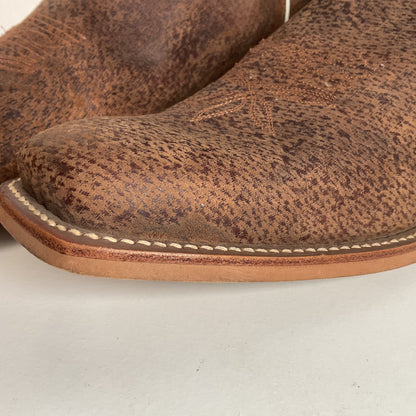 Olathe Pig Skin Suede Cowboy Boots 18 B (Narrow) Rough Out Custom