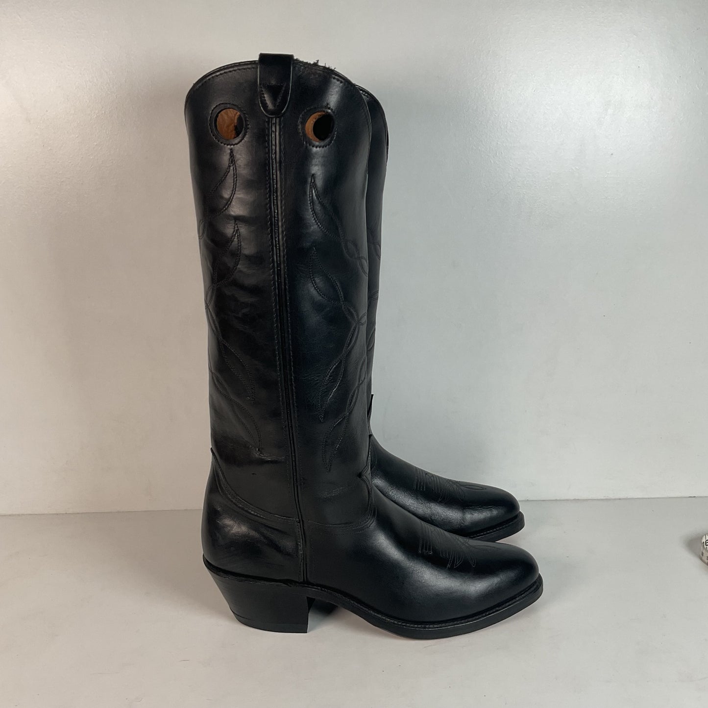 Vintage Double H Tall Buckaroo Cowboy Boots 11 D Old Label USA Made