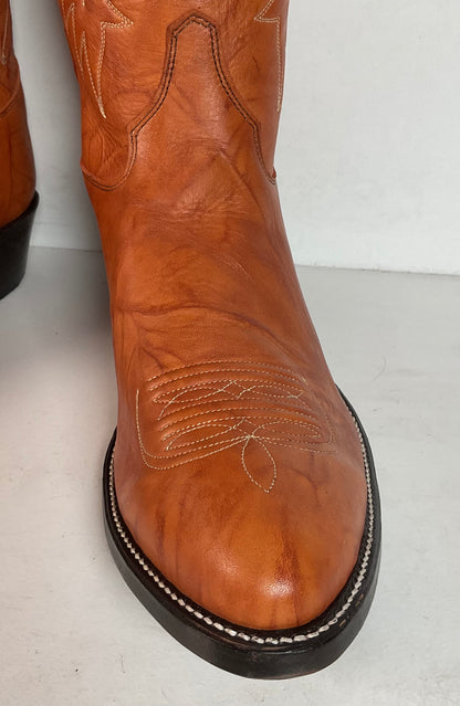 Vintage Justin Redwood Cowboy Boots | Original Box | USA Made | 10.5 D