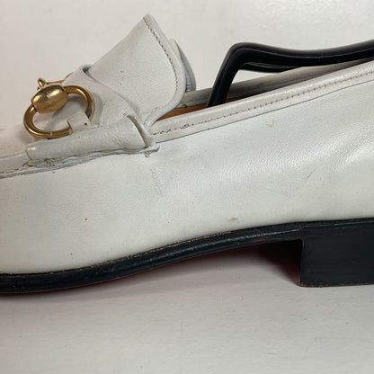 Vintage Johnston Murphy Aristocraft White Moccasin Loafers 10.5 Narrow USA Made