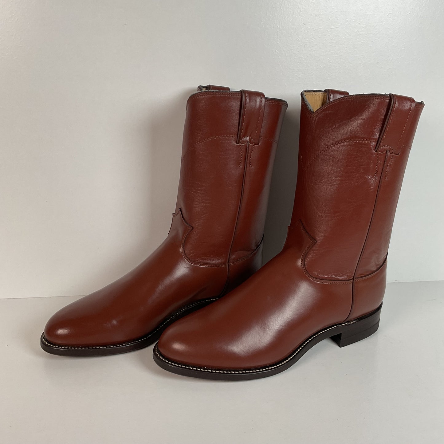 Justin Roper Boots | Brown Calfskin | USA Made | Men’s 8.5 E