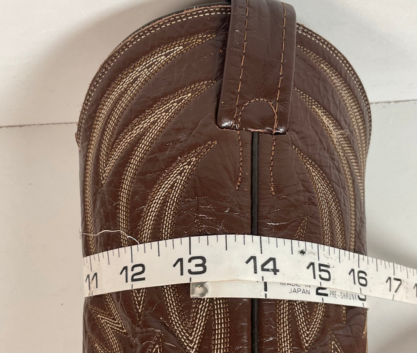 Vintage Nocona Boa Snakeskin Cowboy Boots 8 D Front Cut