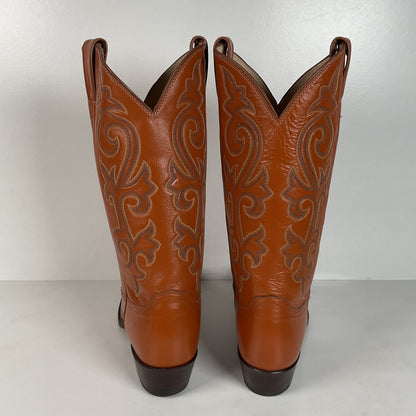 Vintage Justin Redwood Cowboy Boots | USA Made | Men ‘s 10.5 D