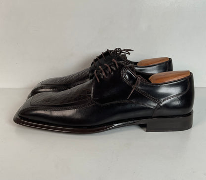 Mezlan Genuine Crocodile Derby Shoes 12 M Exotic