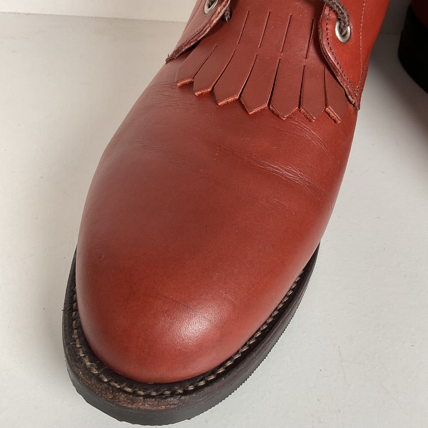 Vintage Justin Kiltie Packer Boots | Brick Caprice | USA Made | Men’s 12 B