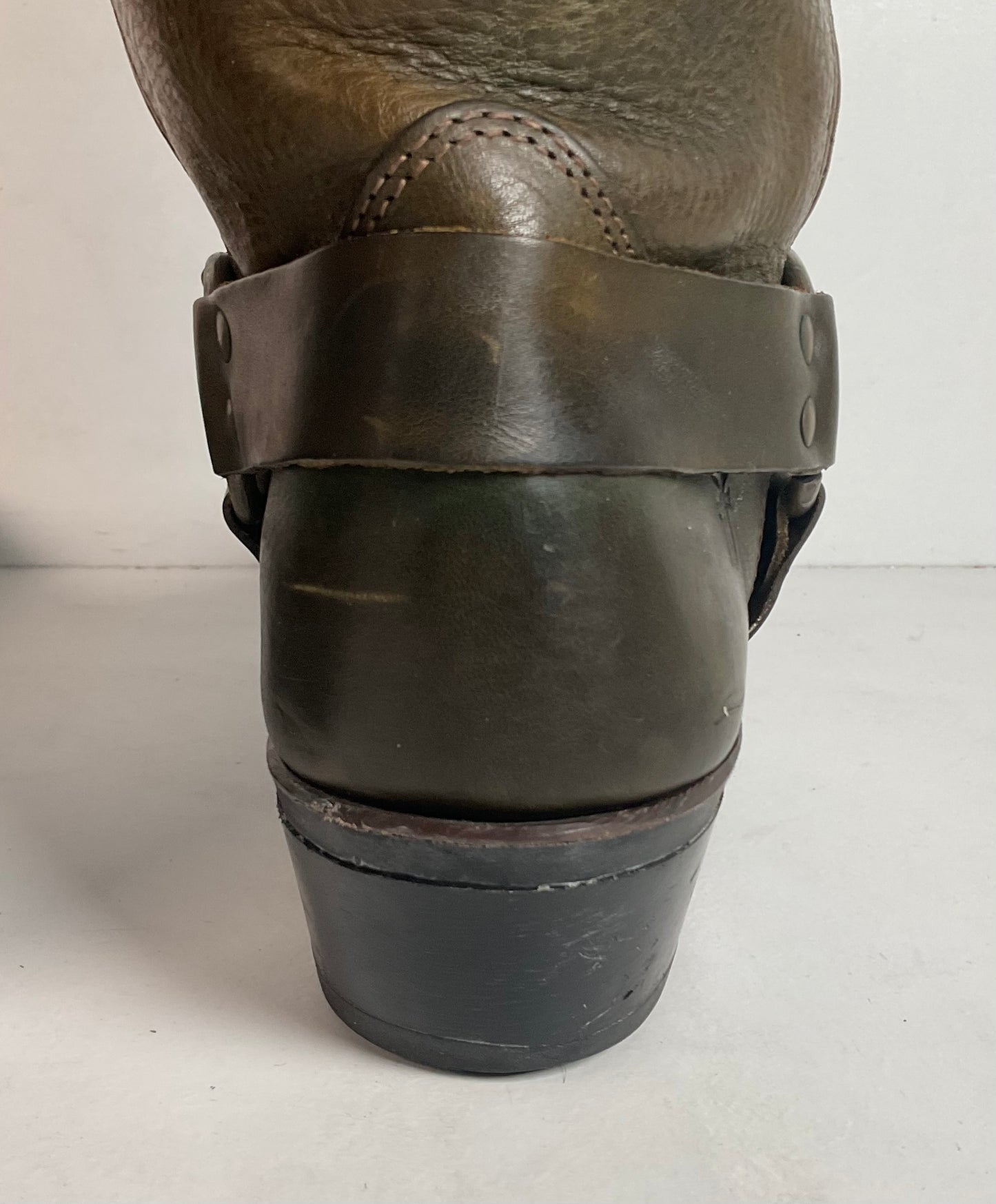 Women’s Frye 12 R Harness Boots 11 M Olive Brown Retired