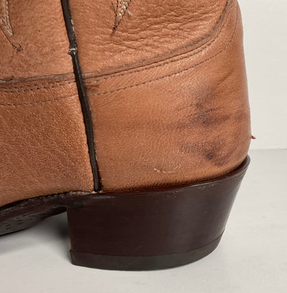 Vintage Dan Post Elk Skin Cowboy Boots | USA Made | Men’s 9.5 D