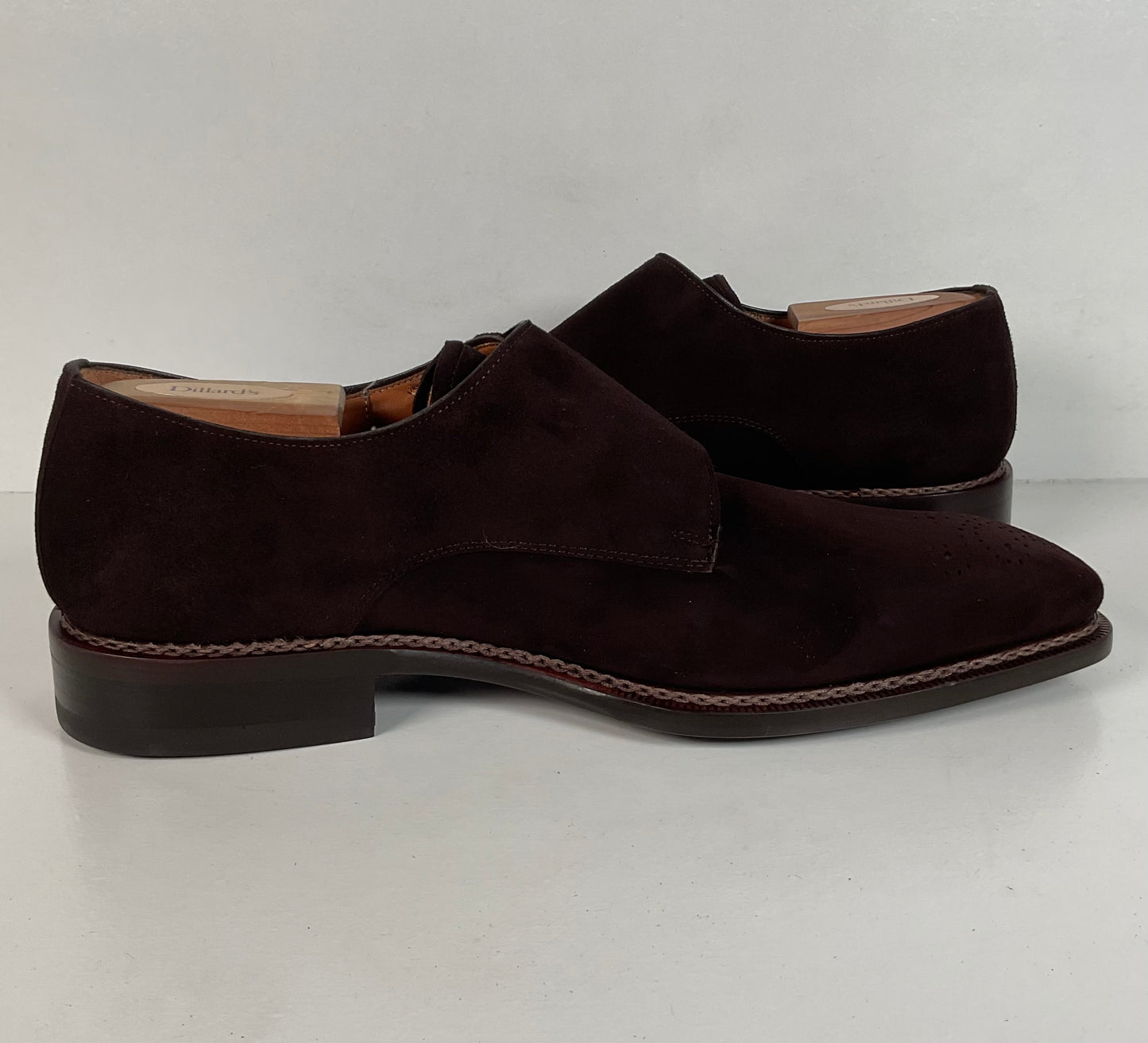 Mezlan Double Monk Strap Shoes | Custom | Nubuck Suede | Brown | Men’s 10.5 M