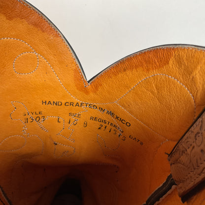 Vintage Ben Miller Cowgirl Boots | Tooled Inlays | Bucking Bronco | Women’s 10 B