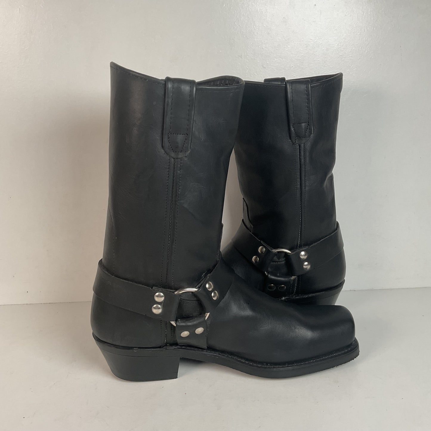 Double Tuff Harness Motorcycle Boots 11 D USA Made Black Oiled