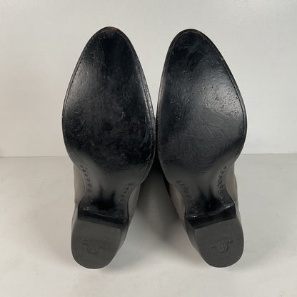 Vintage Nocona Bull Shoulder Cowboy Boots | USA Made | Grey | Men’s 12 D