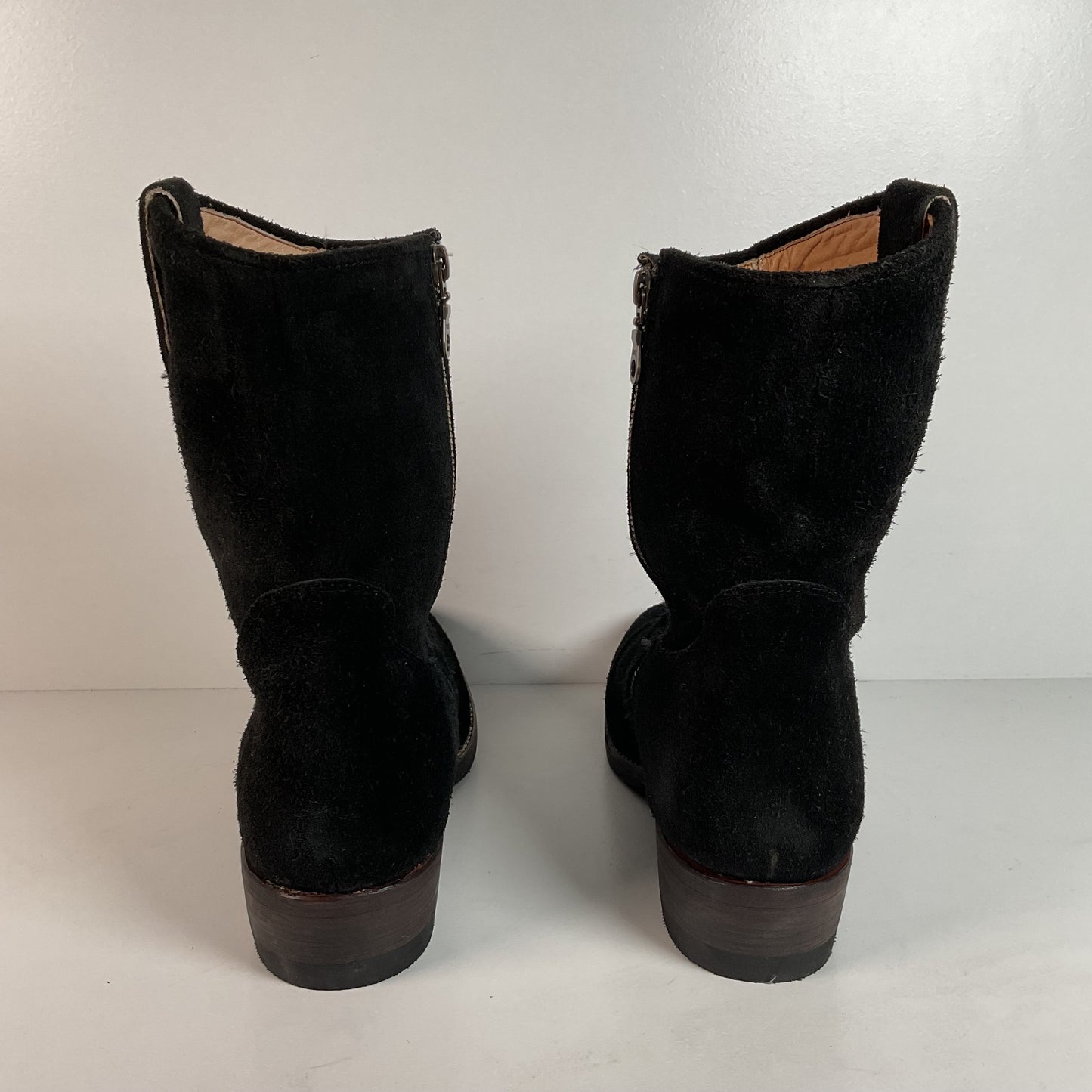 Santa Rosa Brand Cowboy Boots | Rough Out Suede | Midnight Black | Men’s 11.5