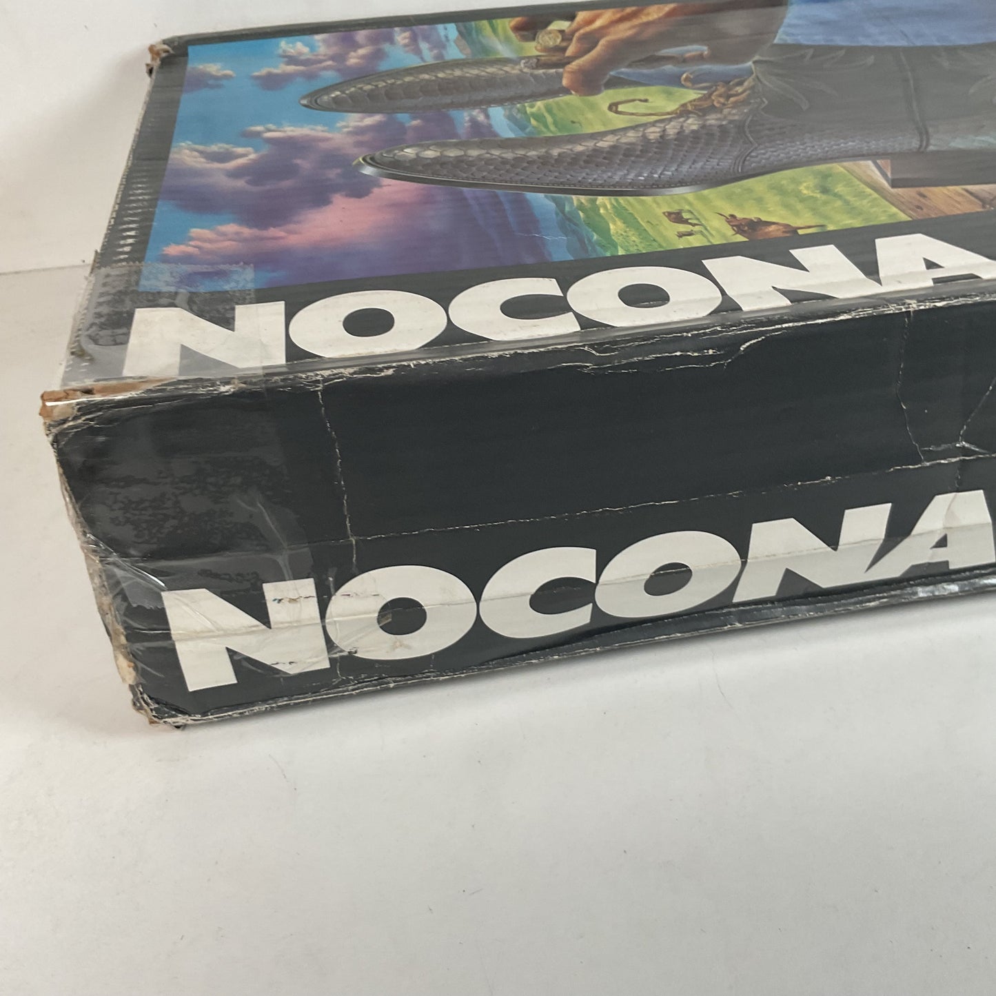 Vintage 1980s Nocona Cowboy Boot Box Only Alex Ebel Artwork