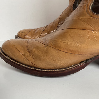 Vintage Eel Skin Cowboy Boots | Exotic | Butterscotch | Narrow | Men’s 11.5 B