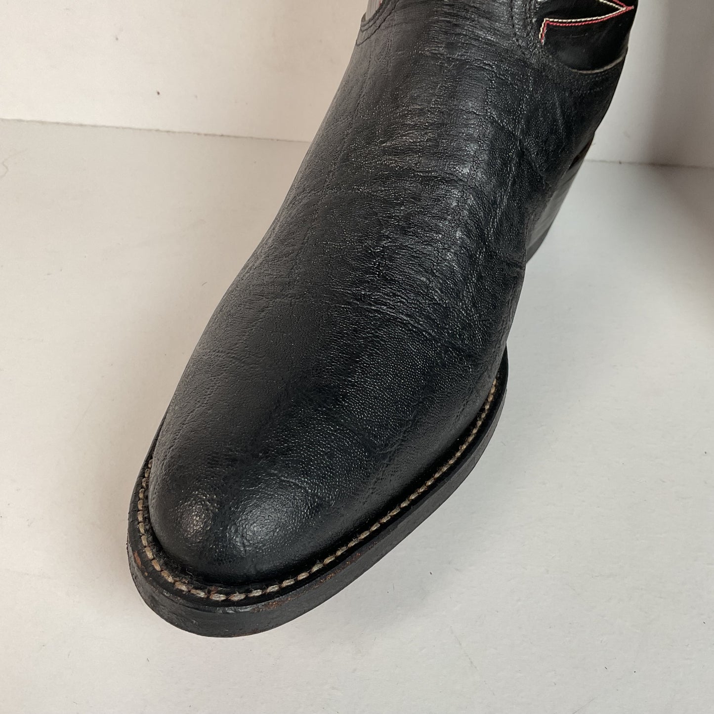 1970s Tony Lama Elephant Print Cowboy Boots 10 USA Made Gold Label