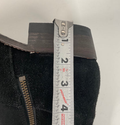 Bed Stu’s Santa Rosa Brand Cowboy Boots 11.5 Rough Out Suede Midnight Black