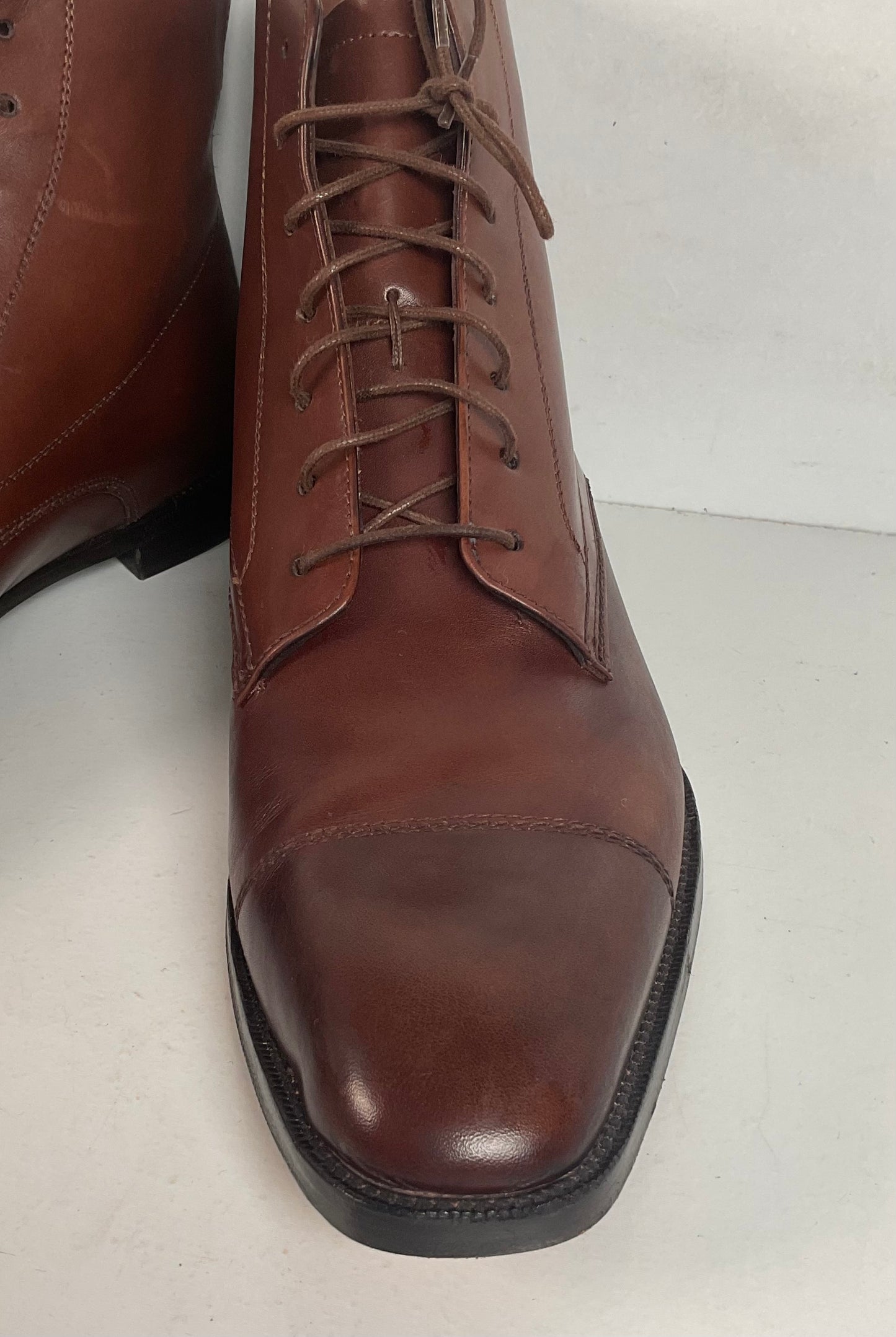 Women’s Ralph Lauren Victorian Style Boots 6.5 B Brown Leather Purple Label