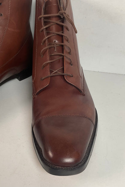 Women’s Ralph Lauren Victorian Style Boots 6.5 B Brown Leather Purple Label