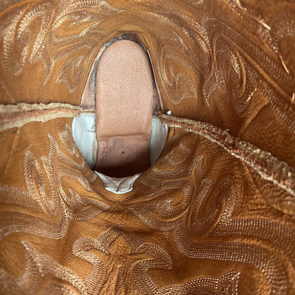Full Quill Ostrich Cowboy Boots | Exotic | Custom | Butterscotch | Men’s 10 E