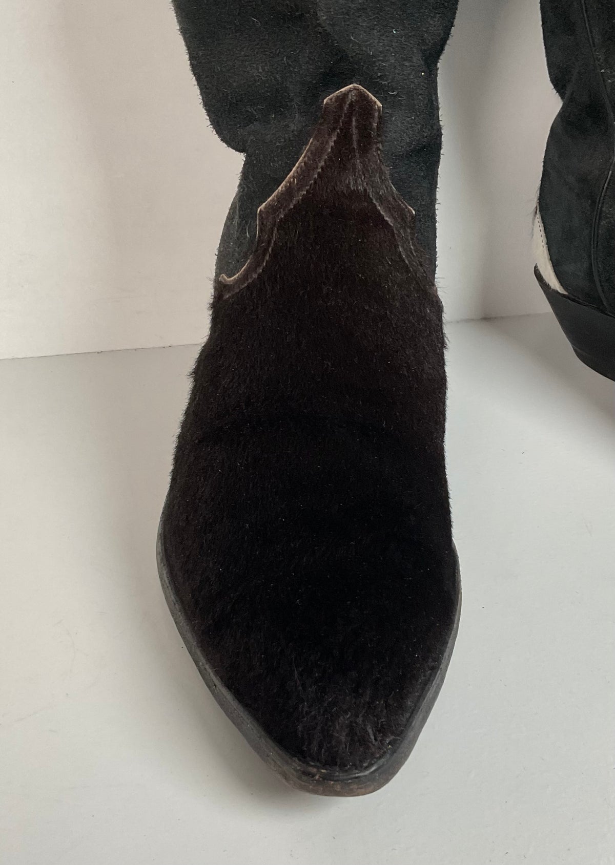 Vintage Larry Mahan Cowboy Boots | Pony Hair on Cowhide | Triad | Men’s 9.5 B
