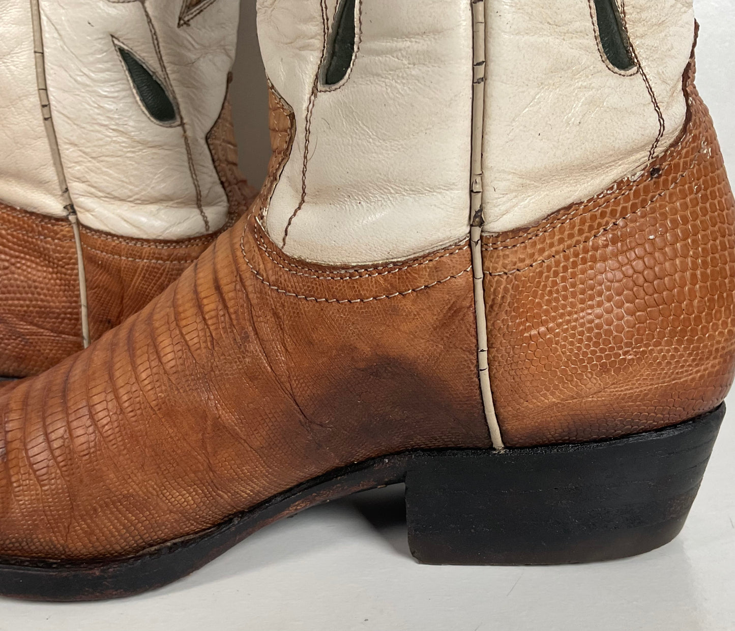 Vintage Cuadra Butterfly Cowgirl Boots | Teju Lizard | Tooled Inlays | Women’s 8