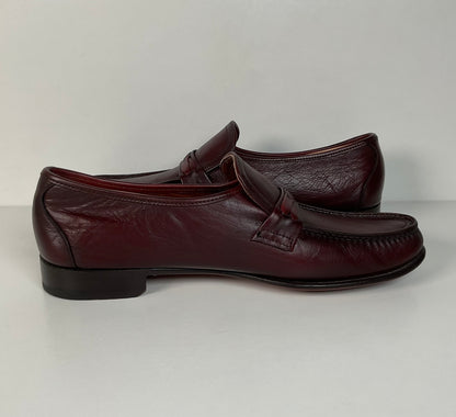 Vintage Wright Loafers | Hand Sewn Moccasins | Burgundy | Men’s 12 C