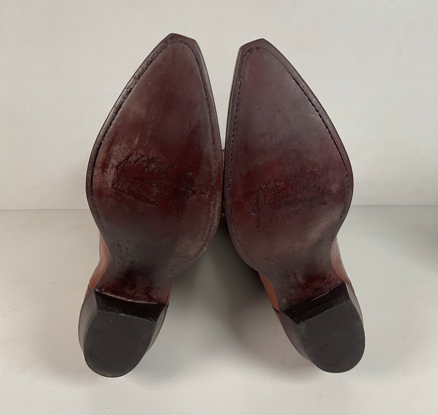 Vintage J. Chisholm Cowgirl Boots | Wingtip | USA made | Brown | Women’s 6.5