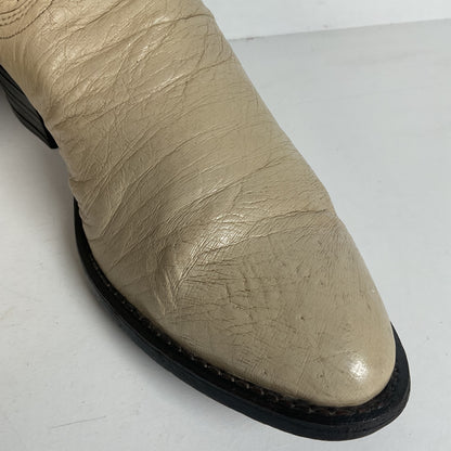 Vintage Dan Post Smooth Ostrich Cowboy Boots | Exotic | USA Made | 10.5 D