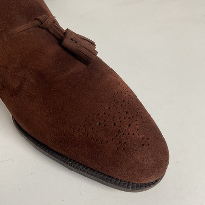 John Lobb Suede Tassel Loafers | Madison | UK 7.5 E | US 8.5 D