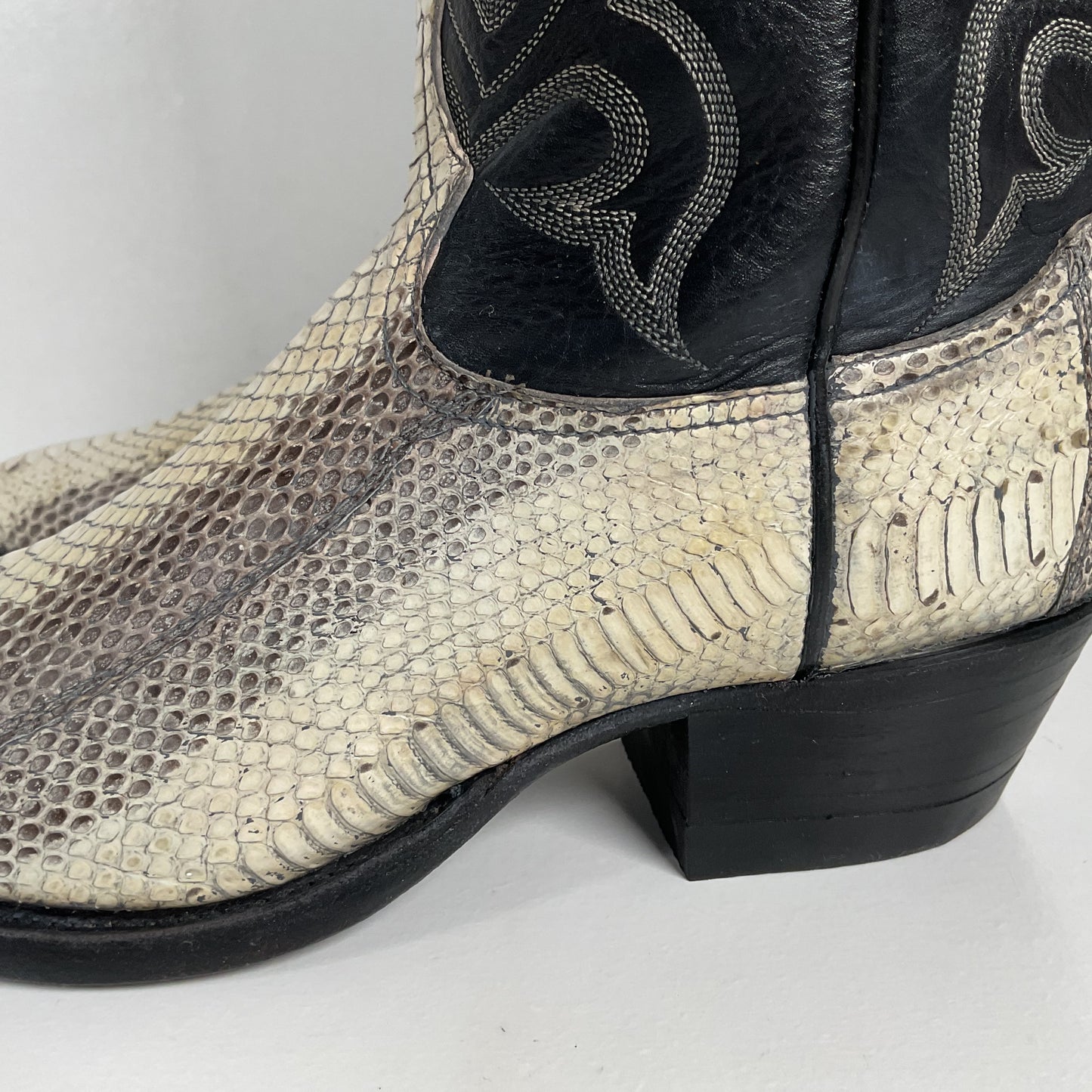 Vintage Tony Lama Water Snake Cowboy Boots | Snakeskin | Men’s 8.5 D