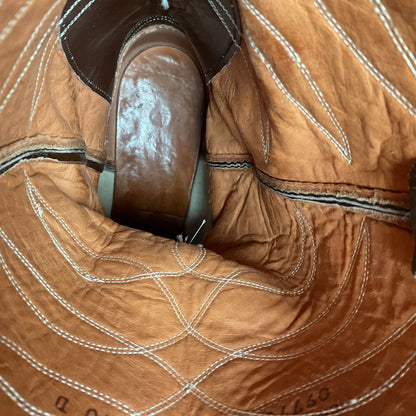 Vintage Nocona Cowboy Boots | Chocolate Calfskin | 1960s-1970s | Men’s 10 D
