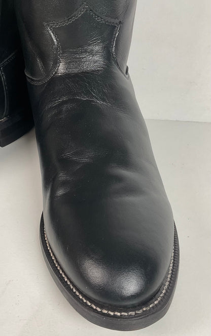 Justin Classic Roper Boots | Black | USA Made | Men’s 11.5 D