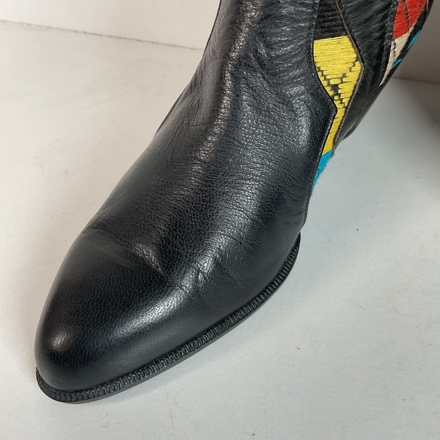 Tony Lama’s Hyer Cowgirl Boots 8 C Southwestern Aztec Woven Inlays