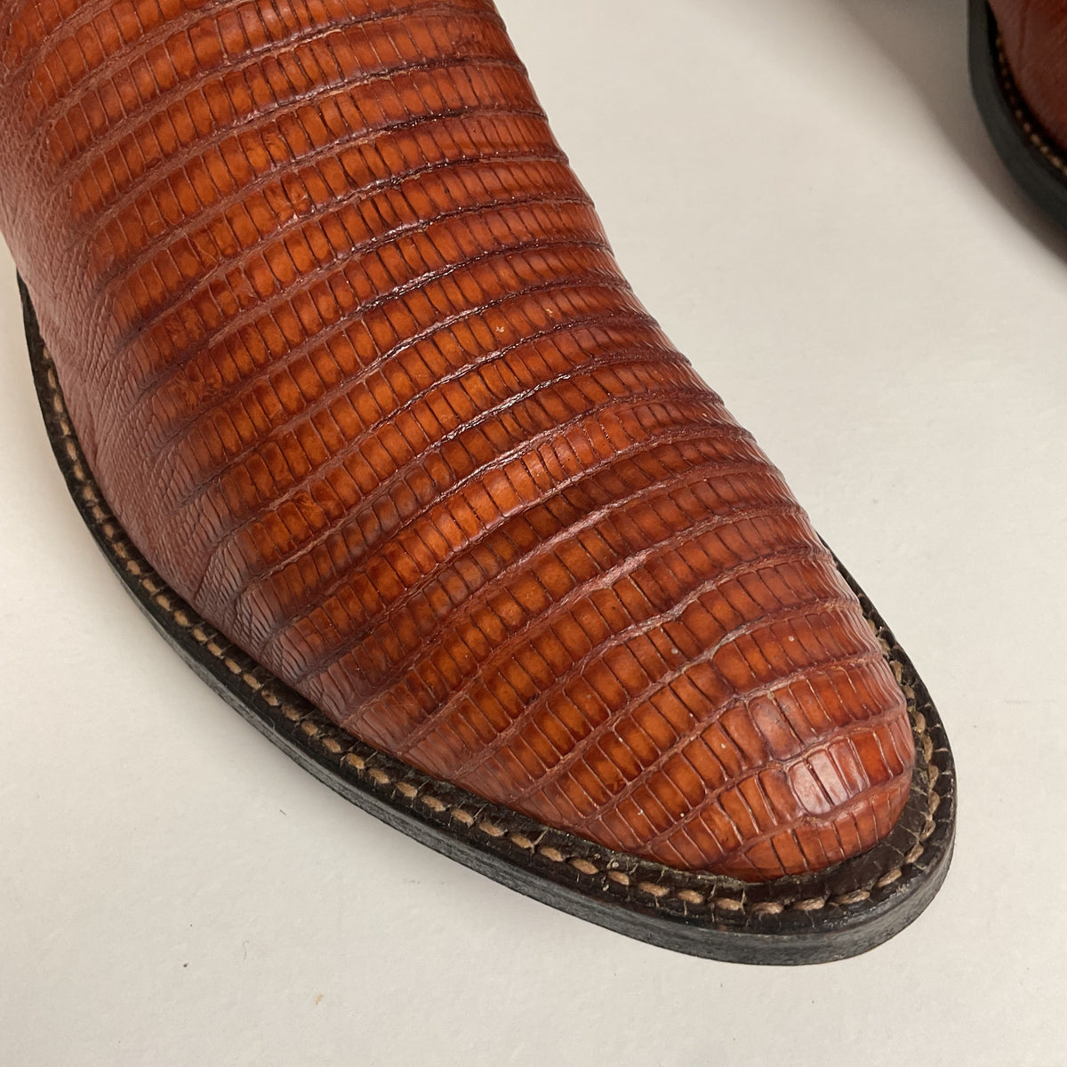 Vintage Tony Lama Teju Lizard Cowgirl Boots | Patent Leather | 6 C | Women’s 7