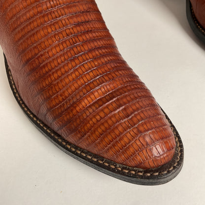 Vintage Tony Lama Teju Lizard Cowgirl Boots | Patent Leather | 6 C | Women’s 7