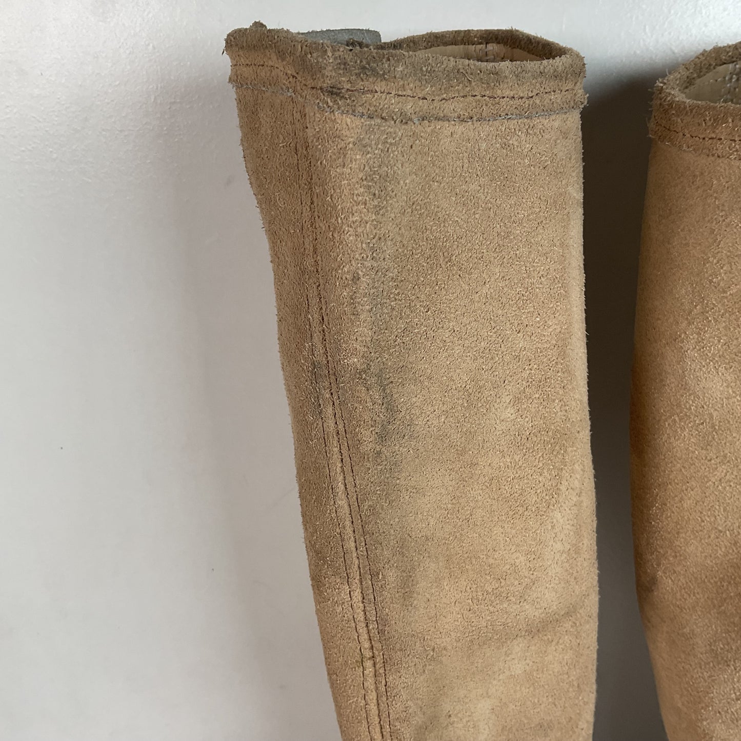 Vintage Georgia Tall Suede Harness Boots 9 M USA Made Soft Toe