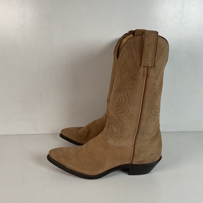 Vintage Women’s Rough Out Suede Cowgirl Boots 8 M USA Made