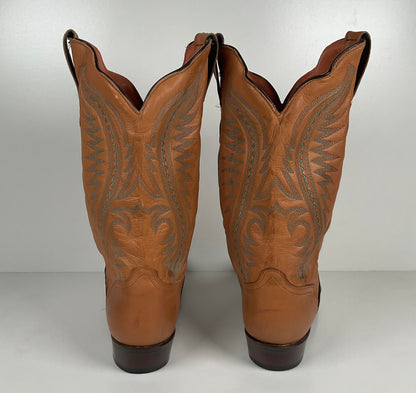 Vintage J. Chisholm Buckskin Cowboy Boots | USA Made | Men’s 13 D