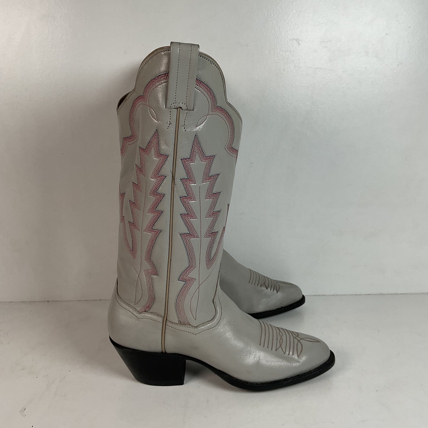 Vintage Panhandle Slim Taupe Cowgirl Boots 7 B Hand Crafted