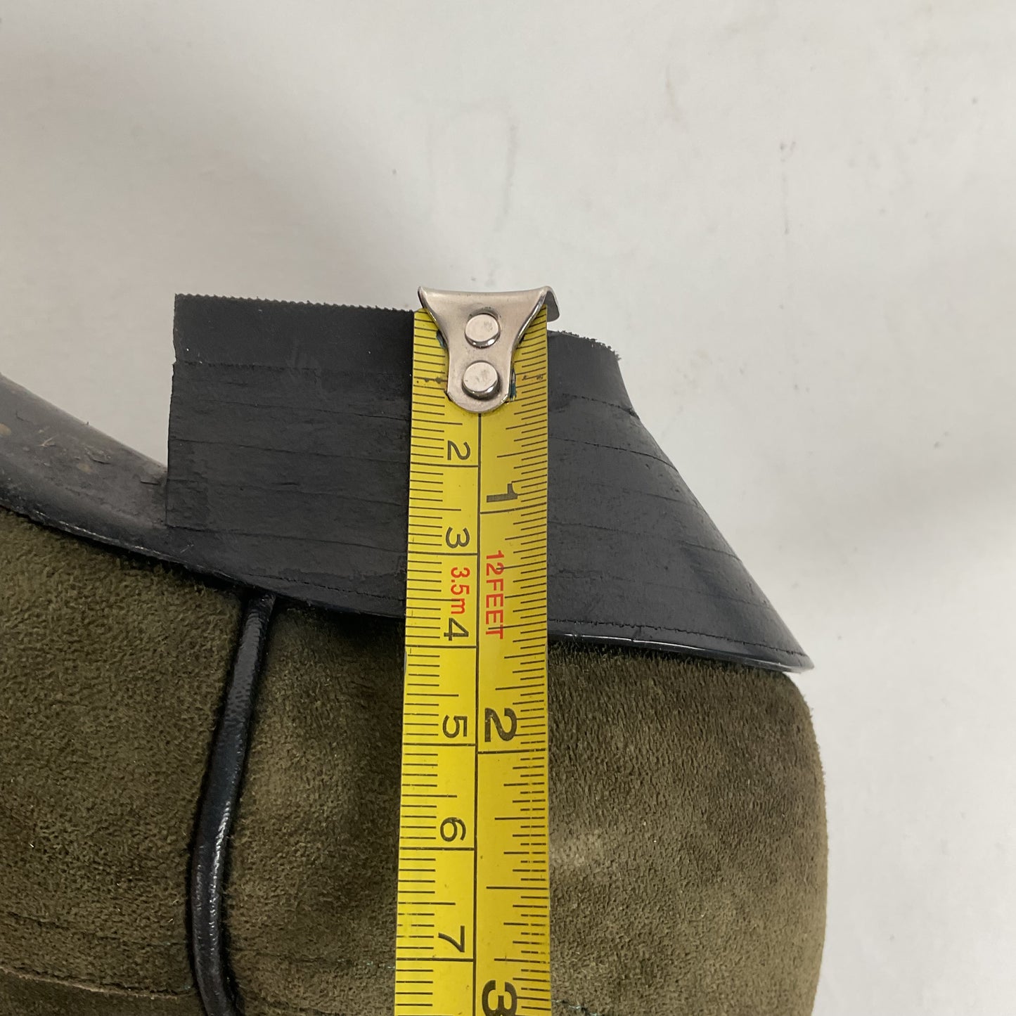 Vintage Hyer Cowboy Boots | 1980s | Olive Green Suede | Women’s 6.5 B