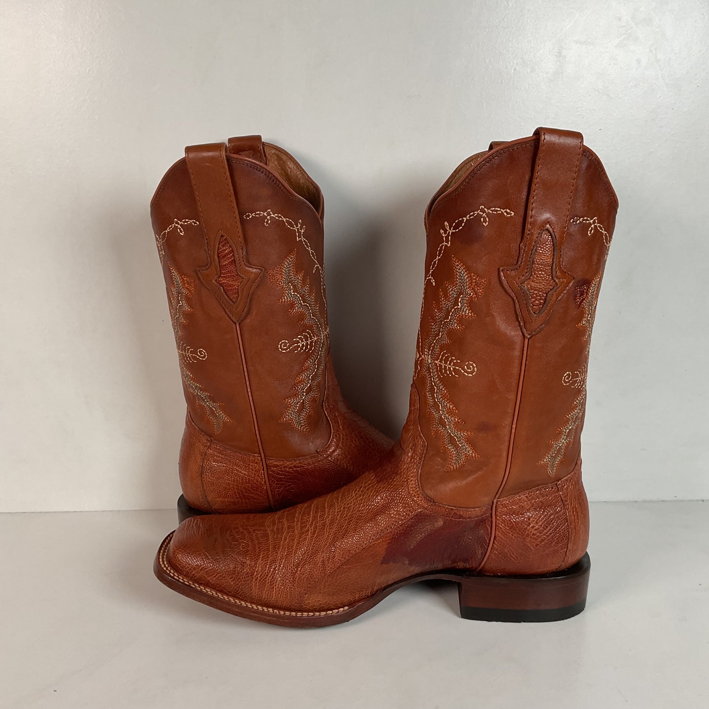 Lucchese for Resistol Ranch Ostrich Leg Roper Boots Men’s 10 B Exotic