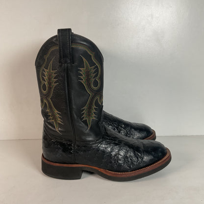 Tony Lama Ostrich Roper Boots | Crepe Sole | USA Made | Men’s 10 D