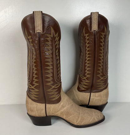 Vintage Tony Lama Elephant Cowboy Boots | Exotic | Gold Label | Men’s 9 D