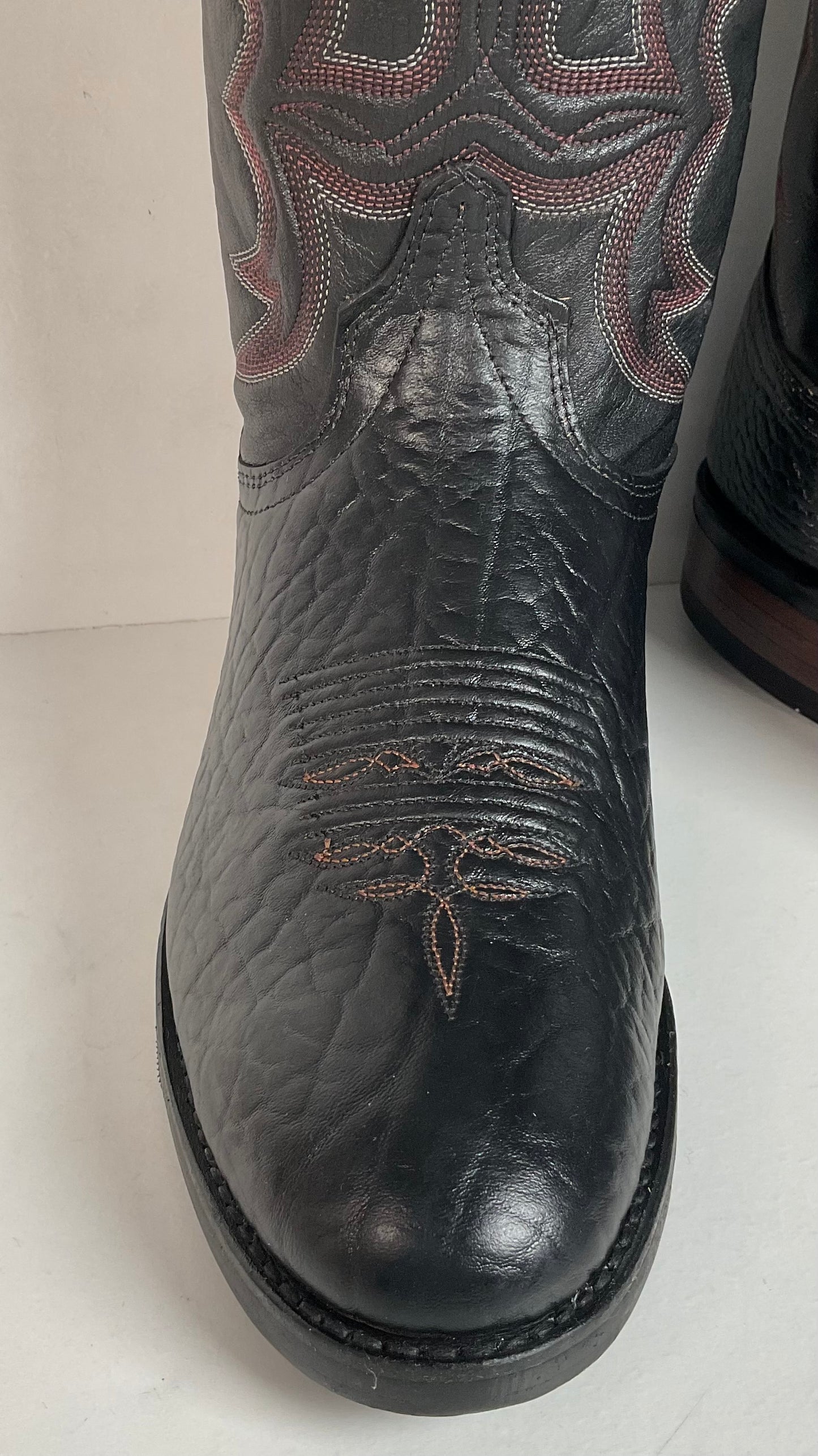 Vintage J. Chisholm Bullhide Cowboy Boots 9 D USA Made Original Box