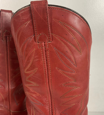 Vintage Double H Cowgirl Boots | Rainbow Stitched | USA Made | Women’s 7 M