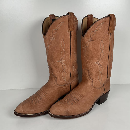 Vintage Dan Post Elk Skin Cowboy Boots | USA Made | Men’s 9.5 D