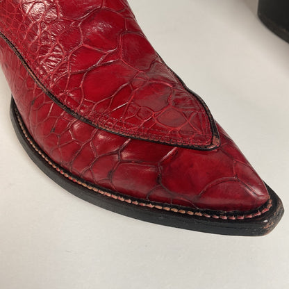 Vintage Cowtown Algonquin Toe Cowboy Boots | Pre-Ban Sea Turtle | Red | Men’s 8 D