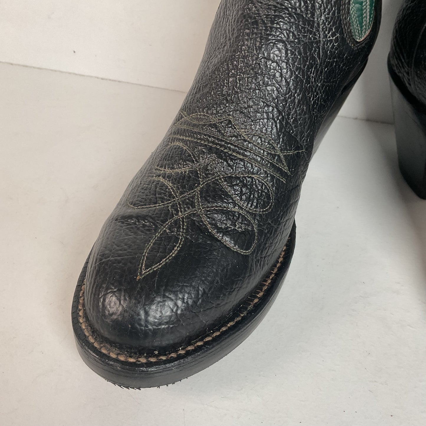 Vintage Sanders Shark Skin Buckaroo Boots Men’s 6.5 | Women’s 8 Exotic Overlay